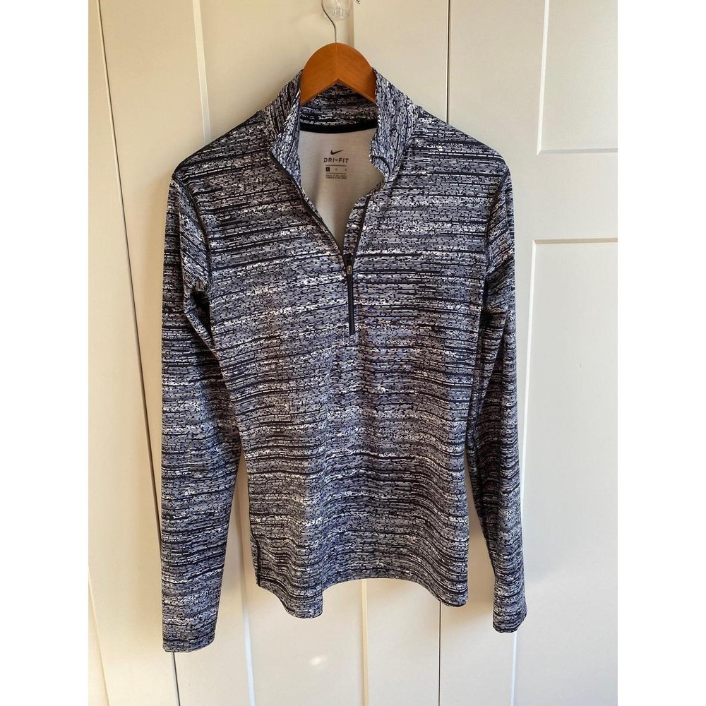 Nike DRI-FIT Quater Zip Up Pull Over Poly Blend Shirt Large sku5